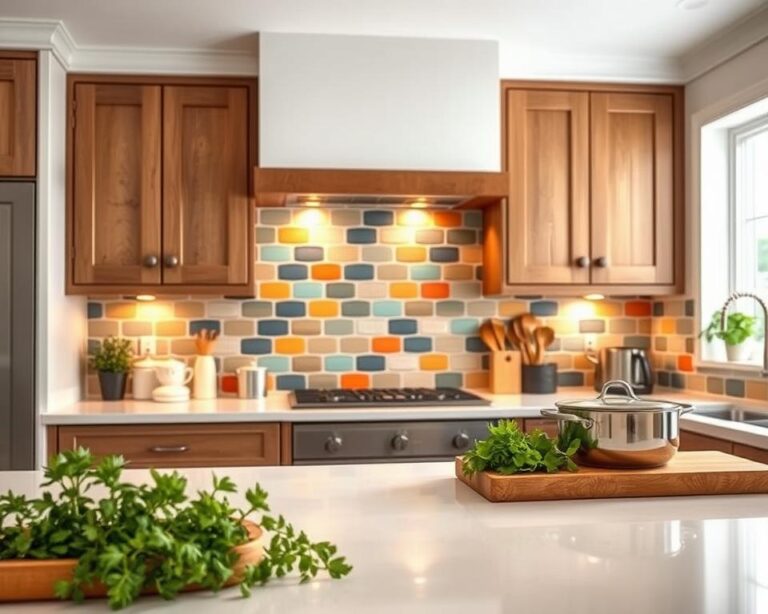 Applying Peel and Stick Backsplash