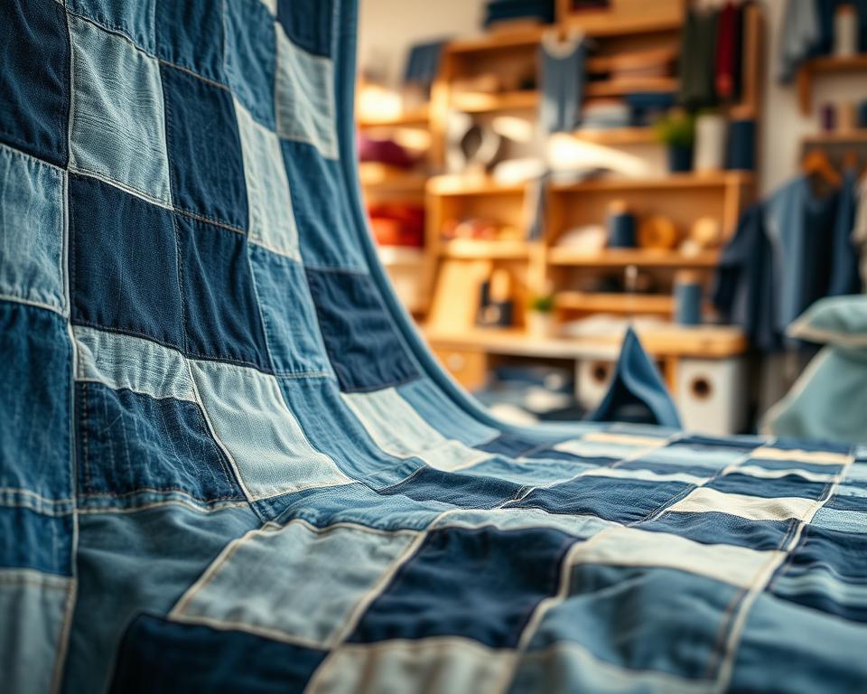 Denim Fabric Patchwork