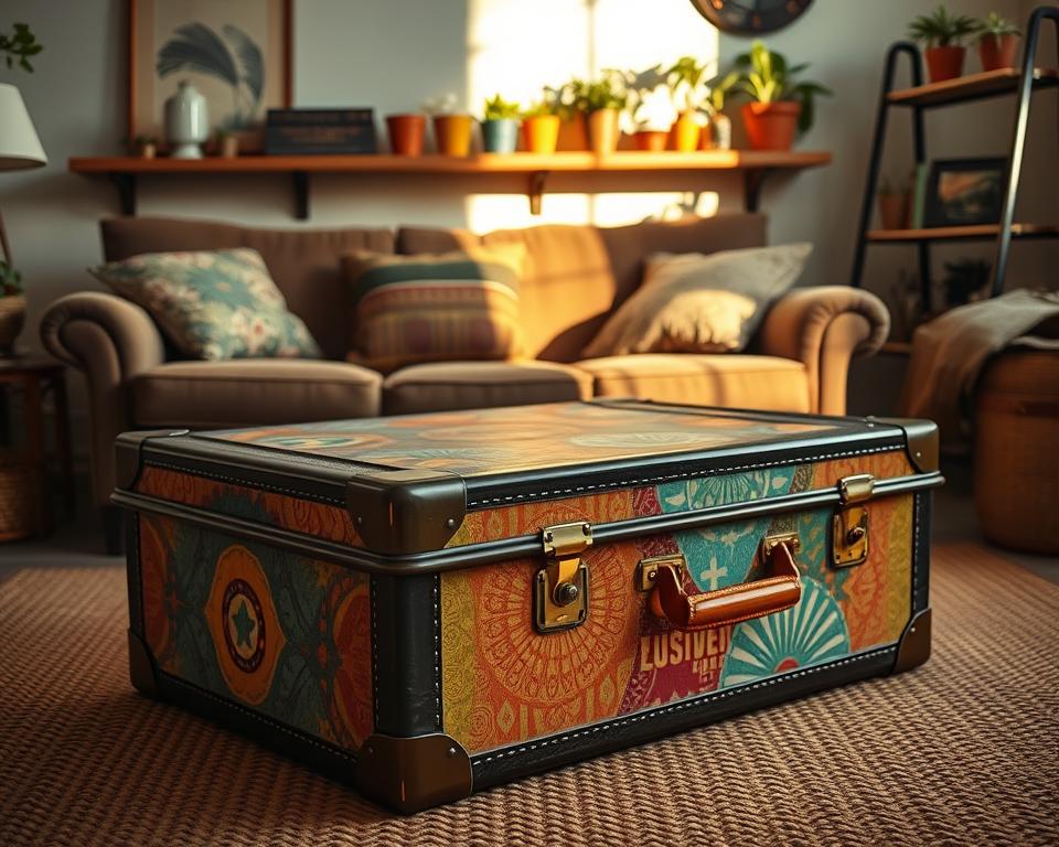 Suitcase Coffee Table DIY